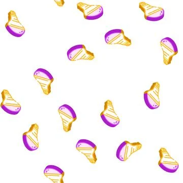 Ray glow light bulb isometric icon seamless pattern Stock Illustration