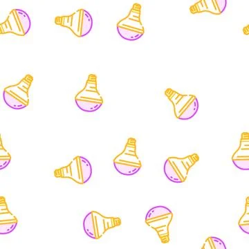 Ray glow light bulb vector seamless pattern 스톡 일러스트