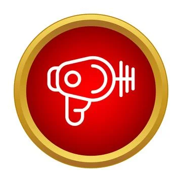 Ray gun icon representing space age weapon Stock Illustration