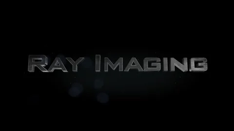 Ray Imaging title 3D metal text on black alpha channel background Stock Footage 301265212