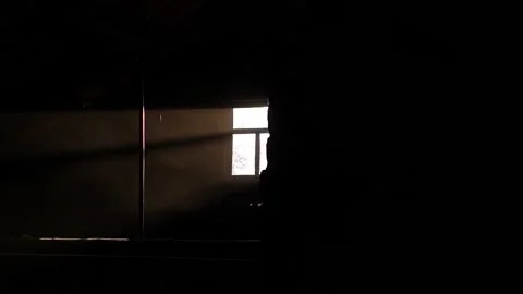 A ray of light in the attic window Stock Footage 161181972