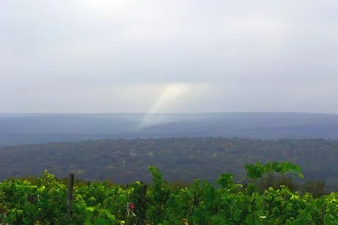 A ray of light breaks through the clouds. Stock Photos
