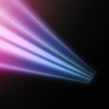 Ray light effects on black background for overlay design. Rays of light fall on Stock Illustration