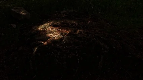 A ray of light shining on a rock Stock Footage 123823469