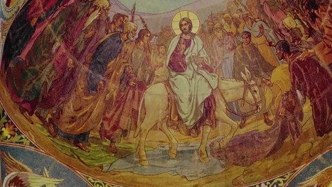 A ray of light through the window in the cathedral. 3840x2160 Stock Footage 83456156