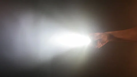 Ray of pocket torch light Video stock 35571846