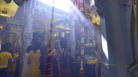 Ray shine at the hindu altar. Stock Footage 89109959