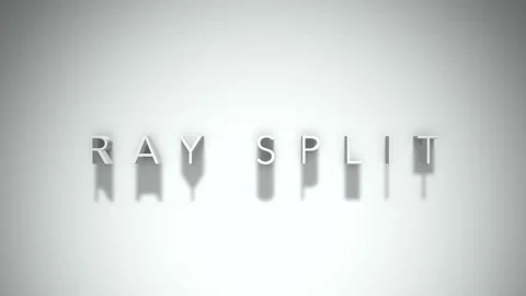Ray split 3D title animation with shadows on a white background Stock Footage 297799212