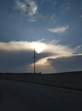 Ray of sun among the clouds Foto stock