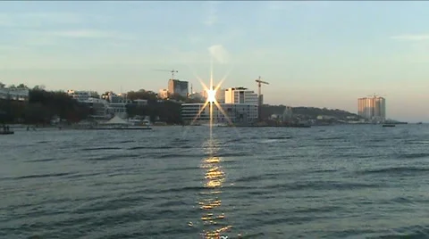  Ray of a sun on the surface of water Stock Footage 917482