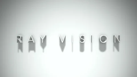 Ray vision 3D title animation with shadows on a white background 動画素材 297800053