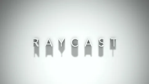 Raycast 3D title animation with shadows on a white background Stock Footage 297510036