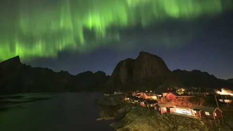 Rays of the aurora borealis Stock Footage 250815627