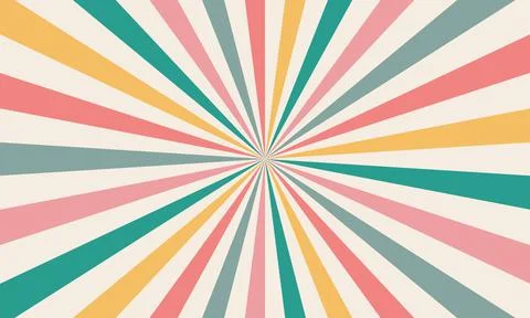 Rays background in retro style. Vector illustration.	 Stock Illustration