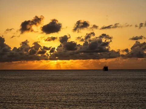 Rays between clouds Stock Photos