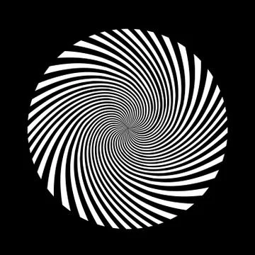 Rays in circle. Black and white, easy editable Illustration