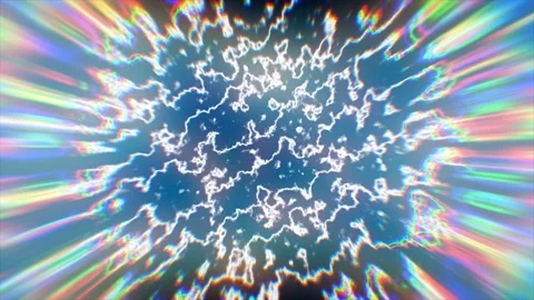 Rays of colorful light pulse outward with energy Stock Footage 323515307