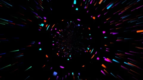 Rays of dazzling- Cosmic Colorful Flight seamless. Abstract motion background. Video stock 112300652