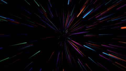 Rays of dazzling- Cosmic Colorful Flight seamless. Abstract motion background. 스톡 동영상 112301519