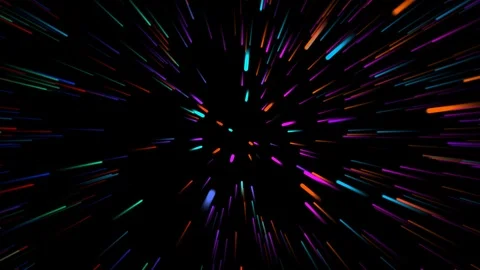 Rays of dazzling- Cosmic Colorful Flight seamless. Abstract motion background. Video stock 112301524