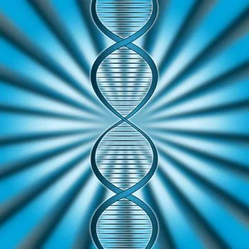Rays dna representing genetic code and microbiology Stock Illustration