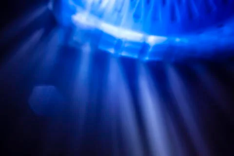 Rays Emitting Blue Structure Background Stock Photos