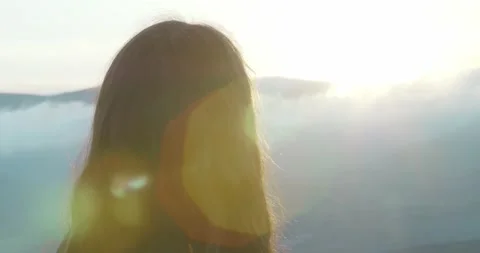 The rays of the evening sun and glare from them against the background of a Stock Footage 165441716