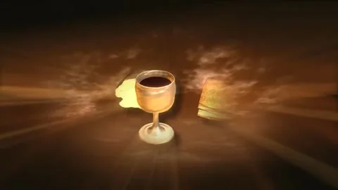 Rays falling on rotating glass,bread Stock-Footage 253791038