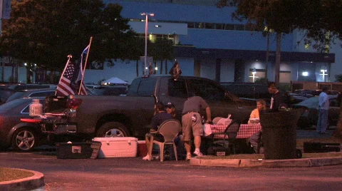 Rays Fans Tailgating Stock Footage 275800