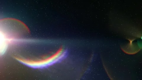 Rays with flares emerge from the edge of the frame and move on black background Stock Footage 330875147