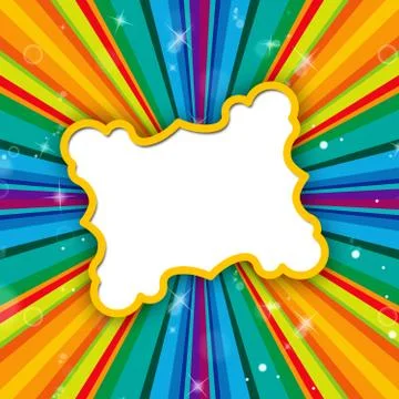 Rays frame indicating colours boundary and multicolored Stock-Illustration