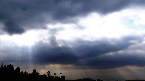 The rays of god beam down 25p Stock-Footage 573267