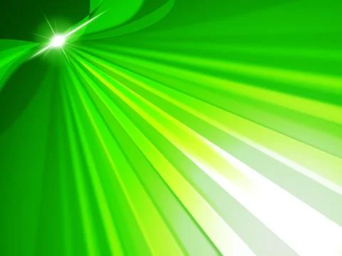 Rays green representing light burst and radiance Illustrazione stock