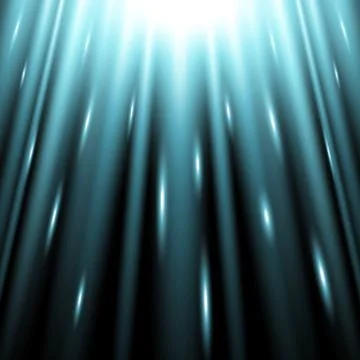 Rays of light from above, aqua color Stock Illustration