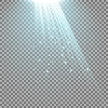 Rays of light from above, aqua color Stock Illustration