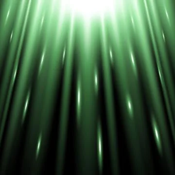Rays of light from above,, green color Stock Illustration