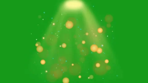 Rays of light and bokeh lights motion graphics with green screen background Stock Footage 168616897