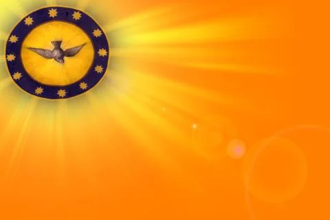 Rays of light and the descent of the holy spirit 스톡 일러스트