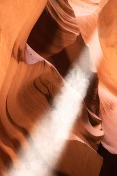 Rays of light in Antelope canyon Stock Photos