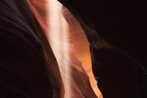 Rays of light in Antelope Canyon Foto stock