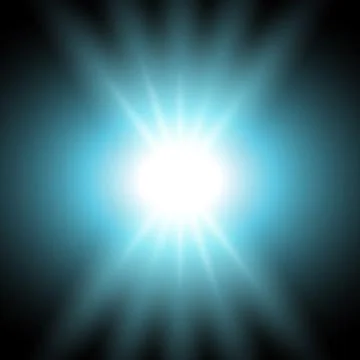 Rays of light, aqua color Stock Illustration