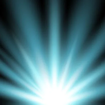 Rays of light from below, aqua color Stock Illustration