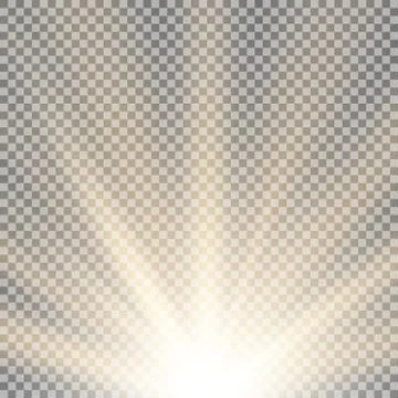 Rays of light from below, golden color Stock Illustration