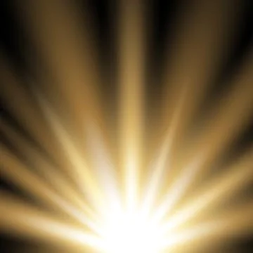 Rays of light from below, golden color Stock Illustration