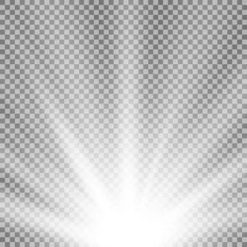Rays of light from below, white color Stock Illustration