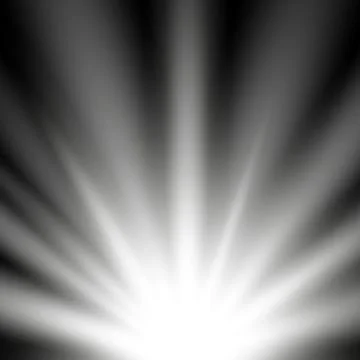Rays of light from below, white color Stock Illustration