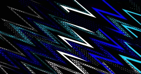 Rays of light in blue and white colors move in zigzags Stock Footage 212459702