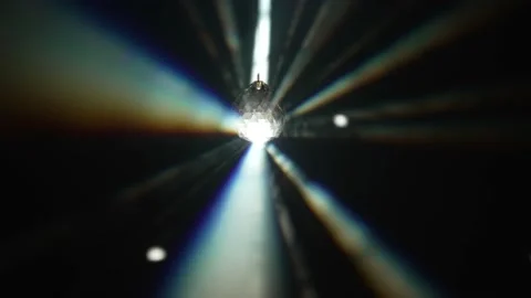 Rays of light come from a crystal ball Stock Footage 191470531