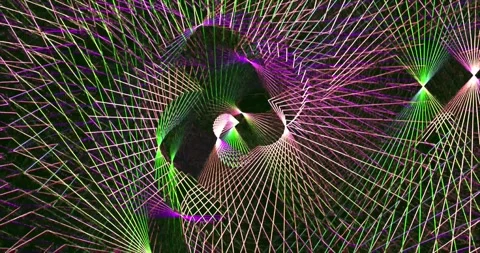 Rays of light form complex three-dimensional patterns Stock Footage 247132014