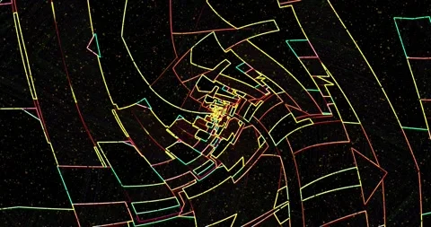 Rays of light form geometric shapes Stock Footage 247393347